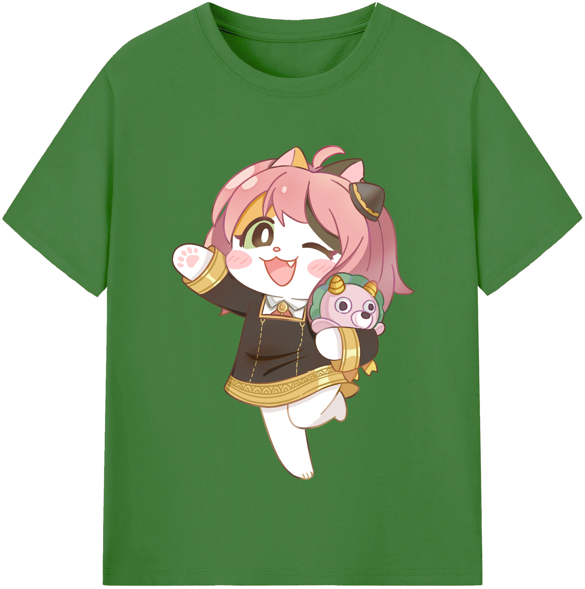 （画像用） SPY×FAMILY间谍家家酒 レディースカジュアルプリントTシャツ（綿100％）